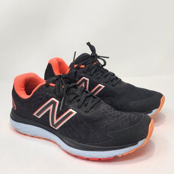 New Balance Fresh Foam 680 v7 Running Shoes Sneakers Women Size 8 Black Orange - Picture 1 of 8